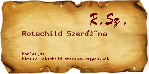 Rotschild Szeréna névjegykártya